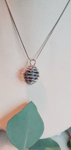 Tumbled & Raw Cage Necklace