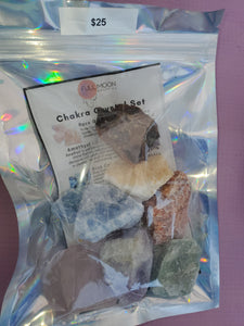 Raw Chakra Crystal Set