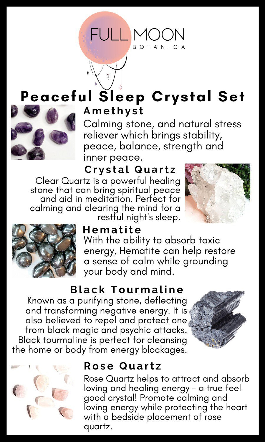 Peaceful Sleep Crystal Set